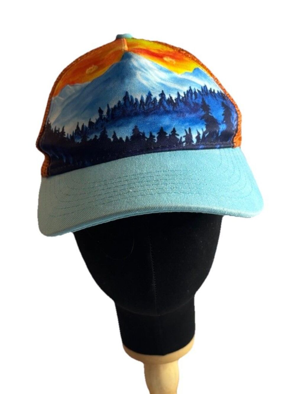 Locale Outdoors Orange Truckers Adjustable Hat Cap Rocky Mountain National Park